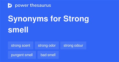 synonyms for strong odor.